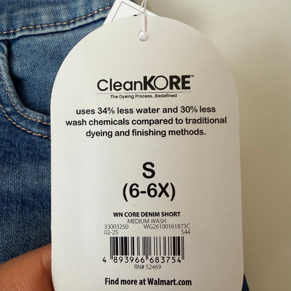 Wonder Nation Girls Core Denim Shorts NWT small 6/6x - Picture 3 of 5